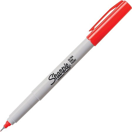 Sharpie Permanent Marker, , Ultra-Fine, 12/DZ, Red Ink PK SAN37002